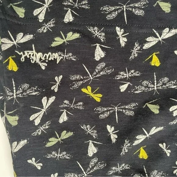 Weird Fish Navy Blue Dragonfly Organic Cotton Jersey Dress US S - Picture 5 of 7